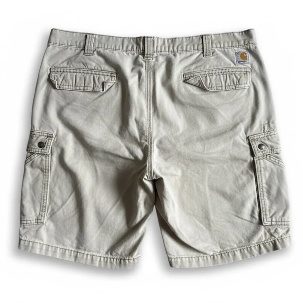 Carhartt Relaxed Fit Cargo Shorts Utility Summer Outdoor Casual Tan Size 40 - Picture 3 of 8